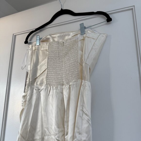 NWT Reformation Barrow Silk Maxi Dress In Ivory Strapless Wedding Dress Sz 6 - Picture 8 of 10